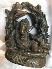 Ganesha Statue antique Stone Sculpture Indian Ganesh Hindu Deity Temple Asia I
