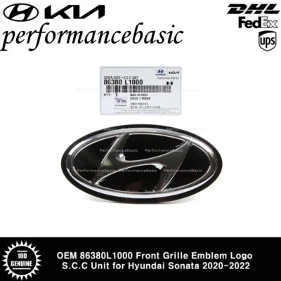 OEM 86380L1000 Front Grille Emblem Logo S.C.C Unit for Hyundai Sonata 2020-2022 - Image 1 of 4