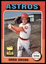 1975 TOPPS GREG GROSS 100 HOUSTON ASTROS #334