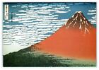MT FUJI, Japan ~ c1980s  Blockprint "THE RED FUJI"  4 x 6 inch Postcard