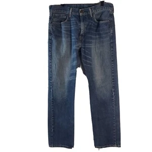 Levis Jeans Mens 33x32 Blue 505 Regular Straight Medium Denim - Picture 1 of 10