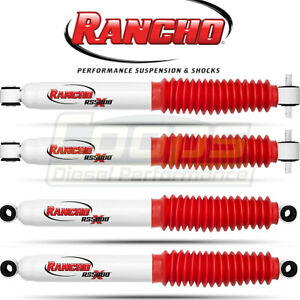 Rancho Front + Rear Shocks Set 2000-2005 Ford Excursion 4wd Stock Height RS5000X