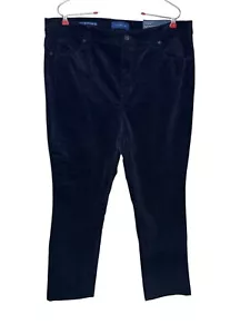 Pantalone donna Talbots vita alta gamba dritta velluto a coste impeccabile blu navy tg. 14P nuovo con etichetta - Foto 1 di 12