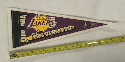 Banderín de fieltro Champions Los Angeles Lakers 2000 4" x 10" Foto 1 de 3