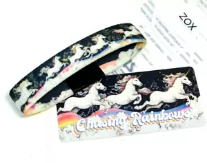 ZOX **CHASING RAINBOWS** Silver Single band w/Card Choose Size NIP UNICORNS - Picture 1 of 3