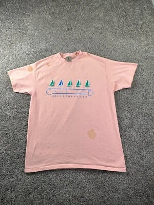 Camisa de Colección Años 90 Cape Cod Para Hombres XL Rosa Melocotón Massachusetts Puntada Única DEFECTUOSA Foto 1 de 4