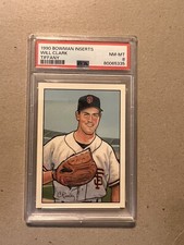 1990 BOWMAN TIFFANY INSERT WILL CLARK PSA 8 SAN FRANCISCO GIANTS LOW POP