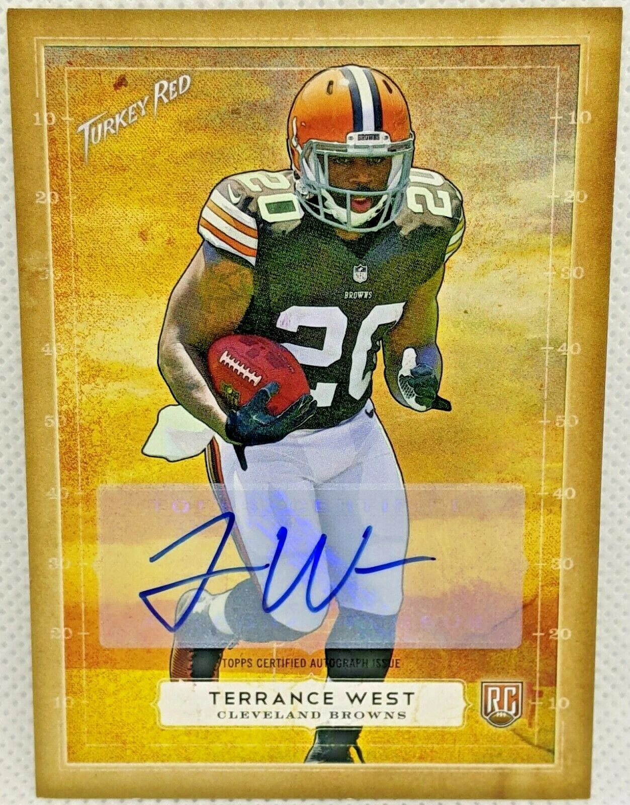 TERRANCE WEST 2014 Topps TURKEY RED Rookie AUTO #94 RC Cleveland BROWNS Towson