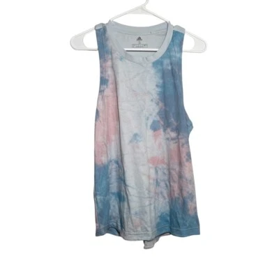 Camiseta sin mangas Adidas para mujer pequeña tie dye sin mangas atlética gimnasio cuello redondo nueva con etiquetas Foto 1 de 4