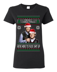 Here To F Stuff Up Step Brothers Holiday Pose Women Graphic TShirt - Picture 1 of 12