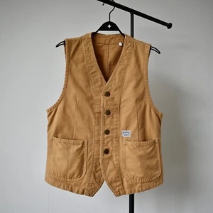 BLUE H.R. MARKET cotton canvas engineer vest, made in Japan, size 3 - Picture 1 of 16
