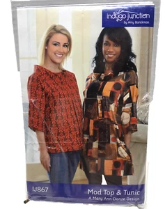 Indygo Junction # IJ 867 Size S-2XL Mod Top & Tunic Uncut Factory Folded - Picture 1 of 4