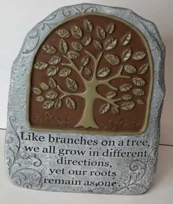 Molded garden Stone Tree Of Life saying 7×5.5 - Image 1 of 3