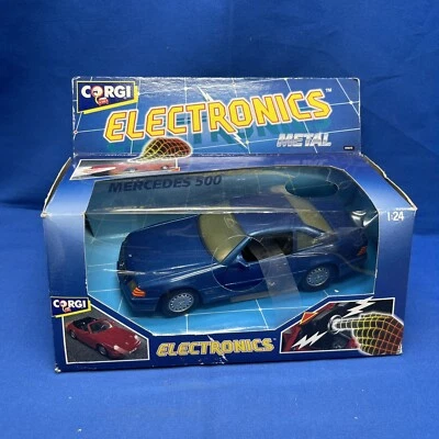 1991 BLUE MERCEDES 500 Brand New Corgi Electronics Metal w/ Sound - Image 1 of 4