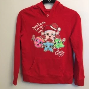 Girl’s Justice Graphic Santa Hoodie Sweatshirt Cookies and Milk Size 10 - Picture 1 of 6