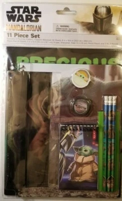 Star Wars Mandalorian Juego de Papelería 11 Piezas, Lápices, Cuaderno, Carpetas, Regla Foto 1 de 4