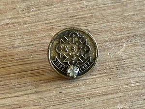 KSZ ISJ Lapel Pin Rhinestone 1892-1967 Vintage Small Clutch Back Help - Picture 1 of 21