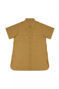 Camicia a maniche corte tedesca DAK Tropical Afrikakorps sabbia seconda guerra mondiale - Foto 1 di 2