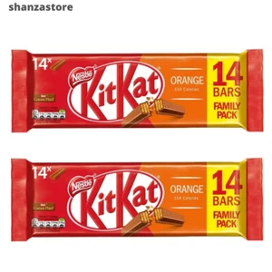 Kit Kat 2 Finger Orange Chocolate Biscuit Bar Multipack 14 Pack (Pack of 2) - Picture 1 of 1