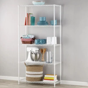 36" x 16" x 72" 5-Shelf Wire Shelving Unit Rack Household Garage Shelves Steel - Picture 1 of 4