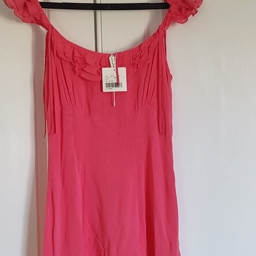 Abito nuovo con etichette Moschino jeans rosa 100% seta