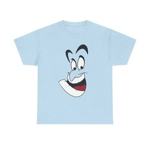 Genie Face Unisex Heavy Cotton Tee, Fun Gift for Kids, Animated Tee, Aladdin - Picture 1 of 5