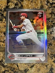 2022 Topps Chrome - Rookie Autographs Refractor Alejo Lopez /499 RC Reds  - Bild 1 von 2