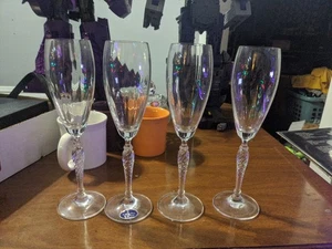 4 Royal Doulton Finest Crystal Fluted Champagne Wine Glass - Picture 1 of 2