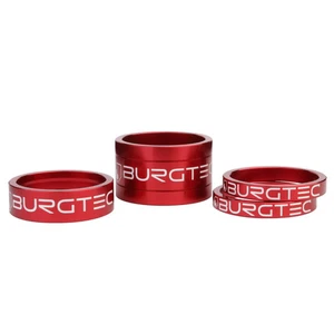 Espaciadores de vástago BURGTEC, 2x5mm, 1x10mm y 1x20mm. Rojo Race. - Imagen 1 de 4