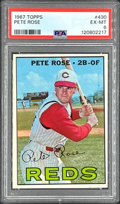 1967 Topps Baseball # 430 Pete Rose PSA 6 - Imagem 1 de 4