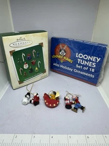 Set Of 3 Mini Ornaments || 2003 Hallmark Keepsake || Merrier by the Dozen - Picture 1 of 5