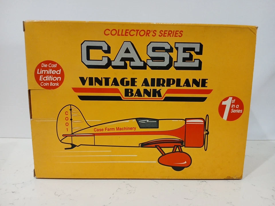 Case Vintage Airplane Bank 1st In a Series DieCast Metal NIB - Image 1 of 4