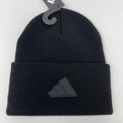 Adidas Originales Gorro Plegable con Puños Negro Postemporada Hombres Invierno Sombrero Gorra Tobogán Foto 1 de 4