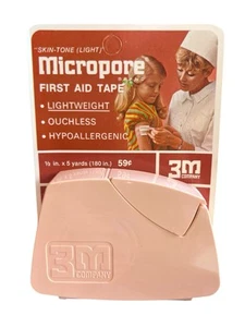 Vintage Micropore First Aid 3M Medical Bandage Tape NOS NEW 1960s 60s - Picture 1 of 4