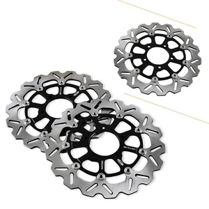 Pair Floating Front Brake Disc Rotor For Kawasaki Ninja ZX6R 636 2013-2015 2014 - Picture 1 of 7