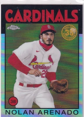 2021 Topps Chrome #86BC-5 Nolan Arenado 1986 Topps Baseball - Image 1 of 2