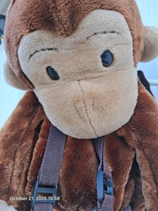 Wildkin Curious George Plüsch Rucksack braun groß 22 Zoll Handpuppe 1995desinfiziert - Bild 1 von 3