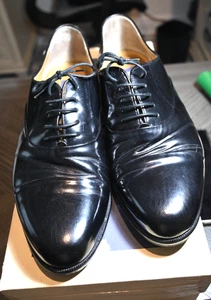 Zapatos de esmoquin italiano NORDSTROM para hombre negros talla 8 1/2 charol - Imagen 1 de 20