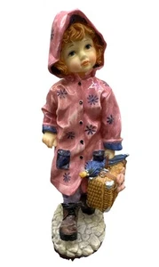 Statuina Valigia Porta Impermeabile Bambina In Rosa {40} - Foto 1 di 18