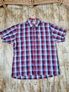 Rydale Country Kilburn Red Blue Tartan Check Short Sleeve Shirt Size XL 48" - Picture 1 of 9