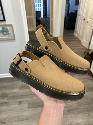 Zuecos Dr Marten Zebzag 'Savannah Tan' para mujer talla 7 gamuza mulas con cordones ¡NUEVOS! Foto 1 de 4