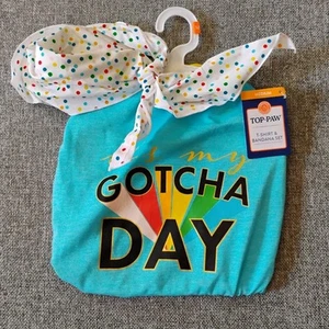 Pet Gotcha Day Shirt With Bandana Size Small To Medium NWT - Picture 1 of 3