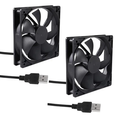 2PACK 120mm 5V USB Computer PC Fan, Fan Brushless 12025...  - Image 1 of 4