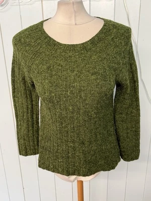 Next Jumper Size 6 Ladies Forest Green Pullover Stretch Autumn Fall Colour  - Image 1 of 2