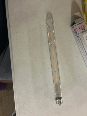 Satco 8 Watt T9 LED - Clear - Medium base - 90 CRI - 2700K - 120 Volt - Image 1 of 2