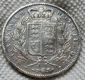 CABEZA JOVEN VICTORIA CORONA PLATA 1845 DETALLE CLARO PULIDO PARCHE TONIFICACIÓN CR27 - Imagen 1 de 8