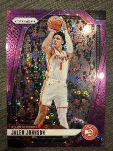 2024-25 Panini Prizm Jalen Johnson Purple Fast Break Disco Prizm /75 Hawks - Picture 1 of 2