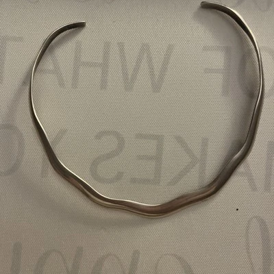 实心锤击厚重 92.5% 纯银 美丽优雅 chocker   — 第 1/4 张图片