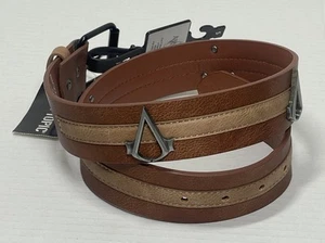 Assassin's Creed Symbol Brown Belt Black Buckle Bio World 2017 Size Small 28-30 - Picture 1 of 9