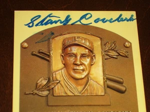 Stanley Coveleski Cleveland Indians Signed autographed Yellow HOF Plaque - Picture 1 of 2